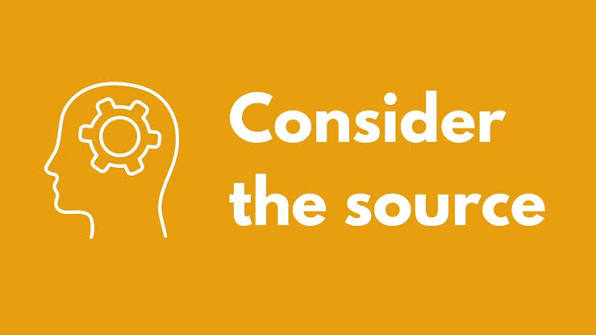 Consider the source